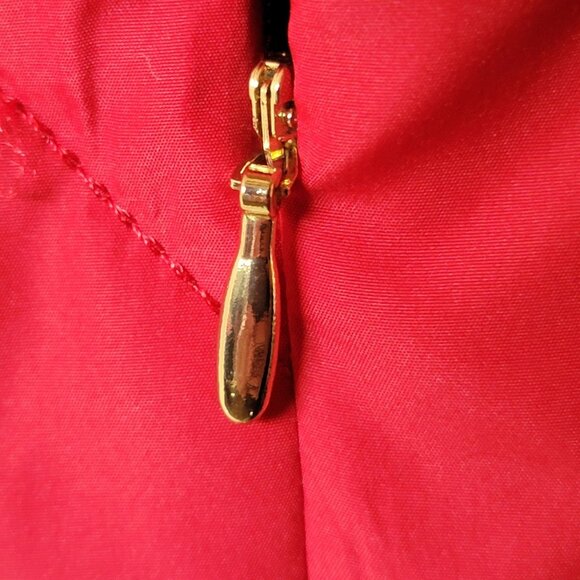 Vtg Reversible Red & Black Quilted Vest With Faux Fur Texture Sleeveless - Picture 8 of 16